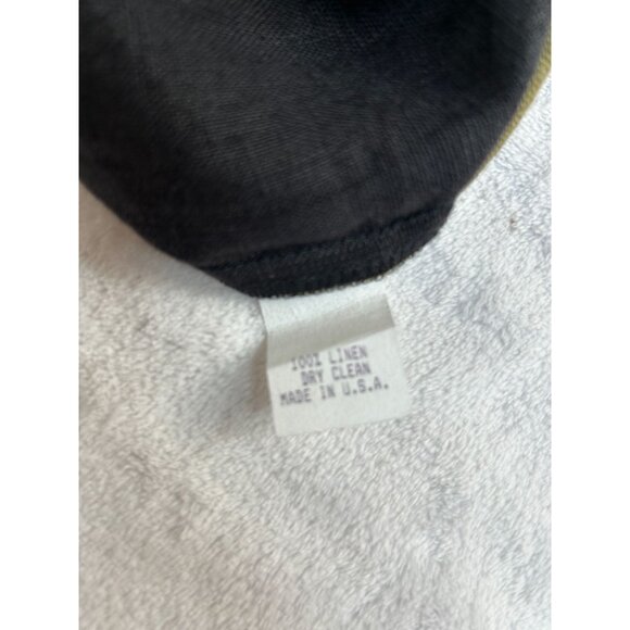 Alissa Artistic Asymmetric Linen Jacket Womens Small Yellow Black Art to Wear - Picture 4 of 7